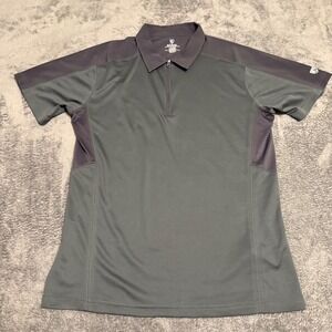KUHL Mens Shadow Polo L 1/4 Zip Short Sleeve Shirt Gray Performance Outdoor Golf